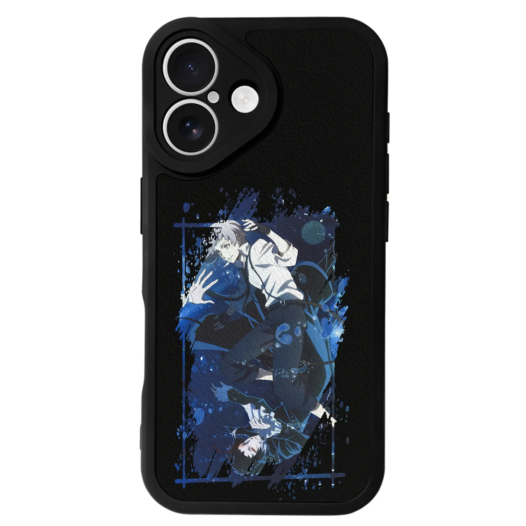 文豪ストレイドッグス グッズ,中島敦 - IPhone 16シリーズ対応 ・ シリコンスマホケース ・ レザー調 ・ 高精度フィット ・ 耐衝撃 ・ ワイヤレス充電対応 ・ 精密カット